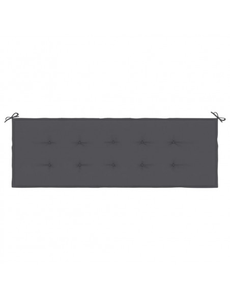 Cuscino per Panca Antracite 150x50x3 cm in Tessuto Oxford
