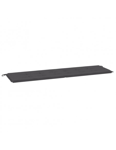 Cuscino per Panca Antracite 180x50x3 cm in Tessuto Oxford