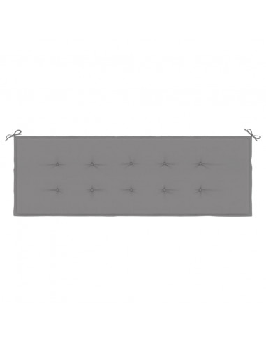 Cuscino per Panca Grigio 150x50x3 cm in Tessuto Oxford