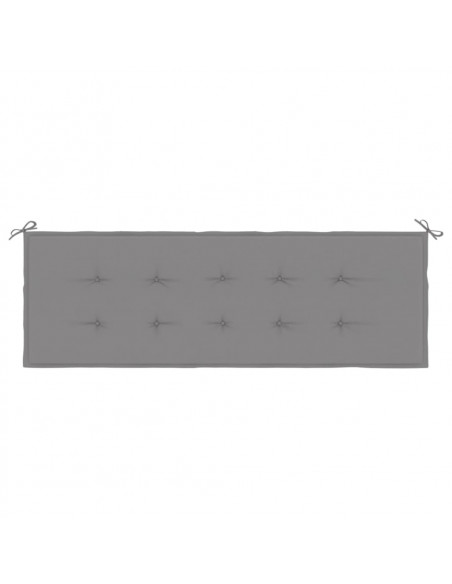 Cuscino per Panca Grigio 150x50x3 cm in Tessuto Oxford