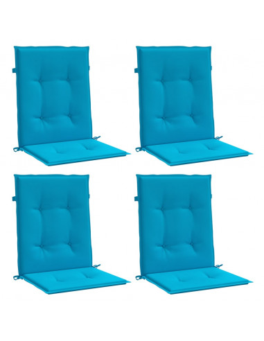 Cuscini per Sedia 4 pz Blu 100x50x3 cm in Tessuto Oxford