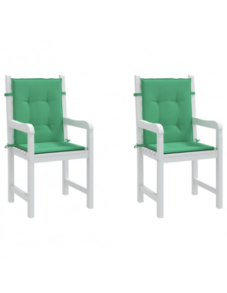 Cuscini per Sedia 2 pz Verdi 100x50x3 cm in Tessuto Oxford