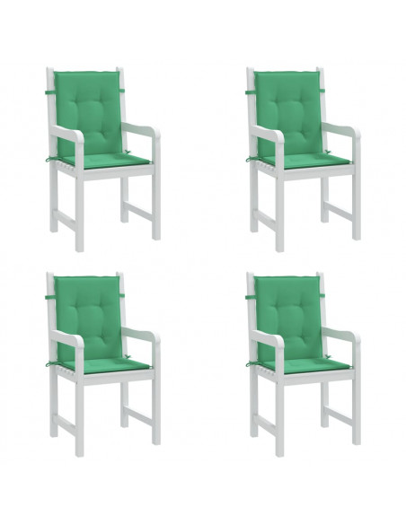 Cuscini per Sedia 4 pz Verdi 100x50x3 cm in Tessuto Oxford