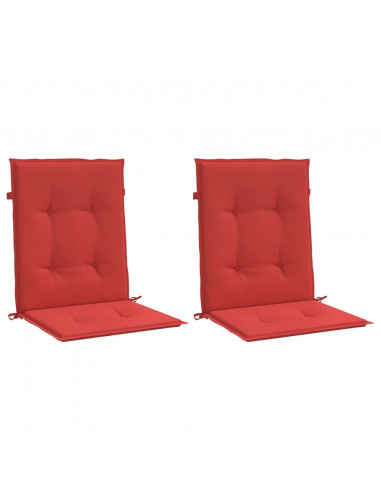 Cuscini per Sedia da Giardino 2 pz Rossi 100x50x7 cm in Tessuto