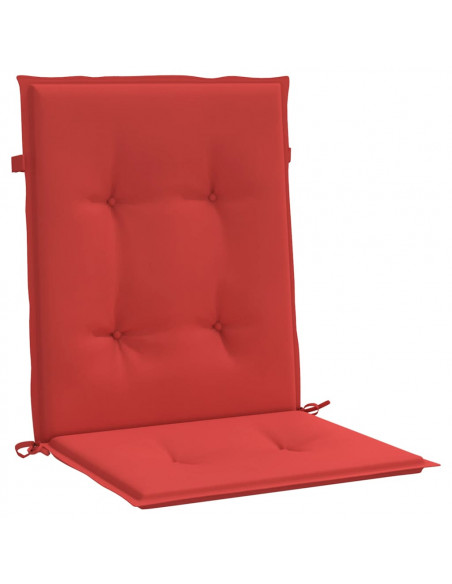 Cuscini per Sedia da Giardino 4 pz Rossi 100x50x7 cm in Tessuto