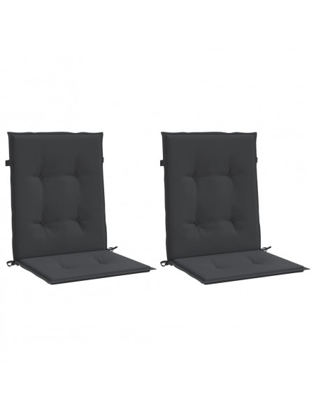 Cuscini per Sedia 2 pz Neri 100x50x3 cm in Tessuto Oxford