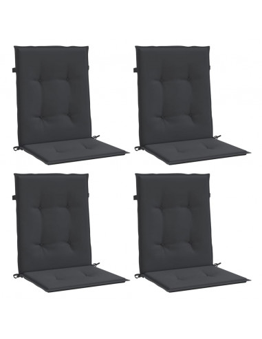 Cuscini per Sedia 4 pz Neri 100x50x3 cm in Tessuto Oxford