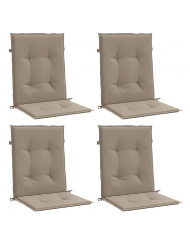 Cuscini per Sedia 4 pz Tortora 100x50x3 cm in Tessuto Oxford