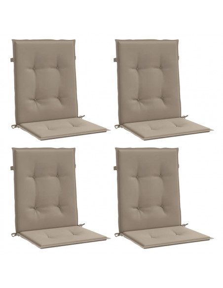 Cuscini per Sedia 4 pz Tortora 100x50x3 cm in Tessuto Oxford