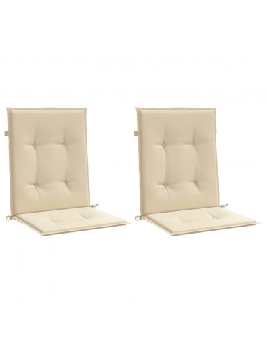 Cuscini per Sedia 2 pz Beige 100x50x3 cm in Tessuto Oxford