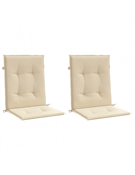 Cuscini per Sedia 2 pz Beige 100x50x3 cm in Tessuto Oxford