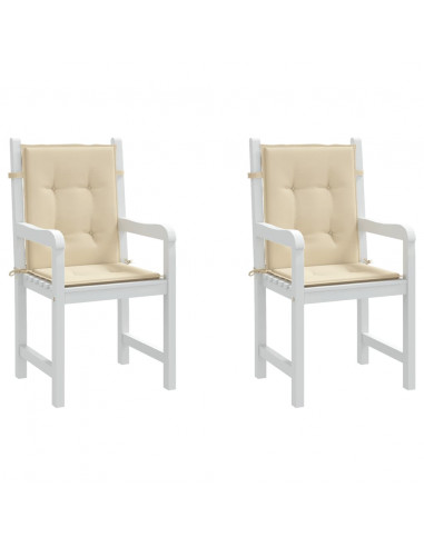 Cuscini per Sedia 2 pz Beige 100x50x3 cm in Tessuto Oxford
