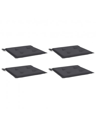Cuscini per Sedia 4 pz Antracite 40x40x3 cm in Tessuto Oxford