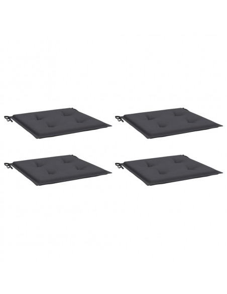 Cuscini per Sedia 4 pz Antracite 40x40x3 cm in Tessuto Oxford