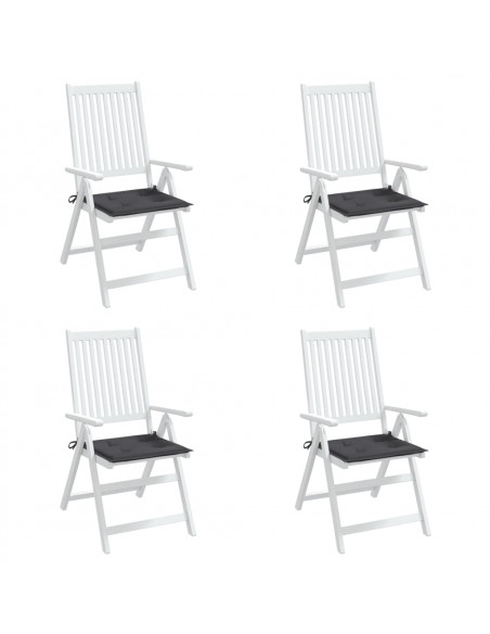 Cuscini per Sedia 4 pz Antracite 40x40x3 cm in Tessuto Oxford