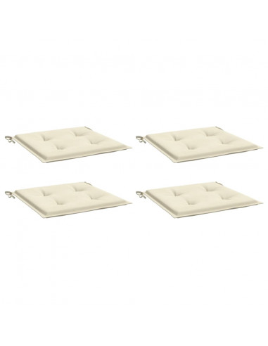Cuscini per Sedia 4 pz Crema 40x40x3 cm in Tessuto Oxford