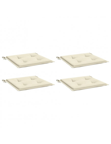 Cuscini per Sedia 4 pz Crema 40x40x3 cm in Tessuto Oxford