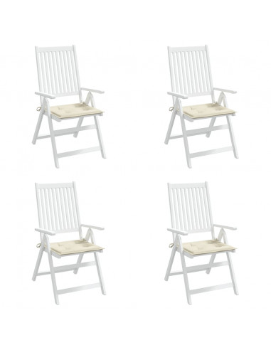 Cuscini per Sedia 4 pz Crema 40x40x3 cm in Tessuto Oxford