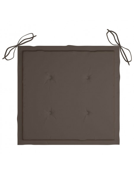 Cuscini per Sedie da Giardino 4 pz Tortora 40x40x3 cm in Oxford