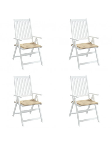 Cuscini per Sedia 4 pz Beige 40x40x3 cm in Tessuto Oxford