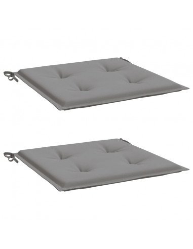 Cuscini per Sedia 2 pz Grigi 50x50x3 cm in Tessuto Oxford