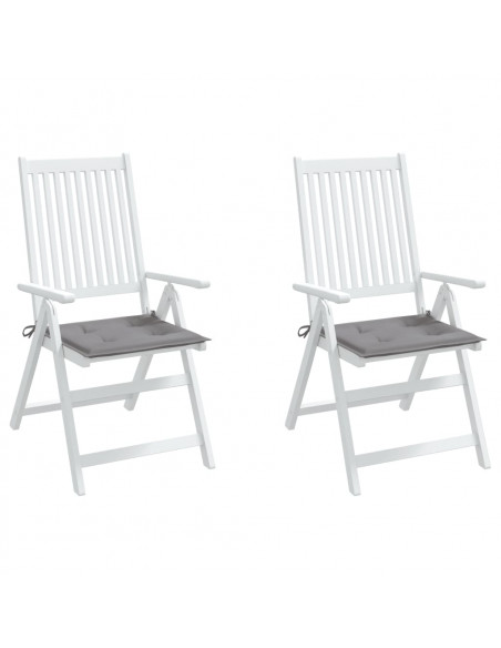 Cuscini per Sedia 2 pz Grigi 50x50x3 cm in Tessuto Oxford