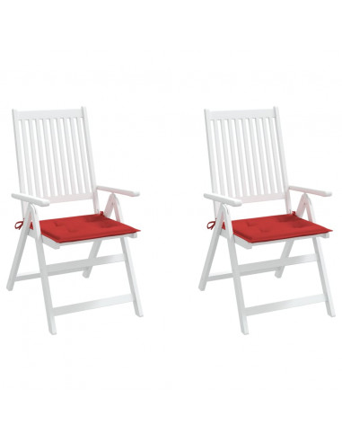 Cuscini per Sedia 2 pz Rossi 50x50x3 cm in Tessuto Oxford