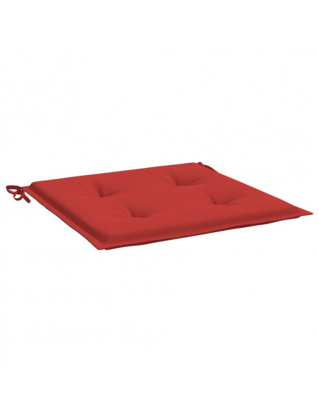 Cuscini per Sedia 2 pz Rossi 50x50x3 cm in Tessuto Oxford