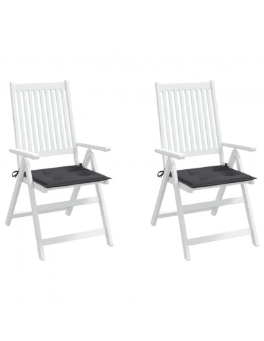 Cuscini per Sedia 2 pz Antracite 50x50x3 cm in Tessuto Oxford