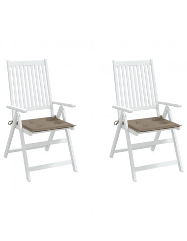 Cuscini per Sedia 2 pz Tortora 50x50x3 cm in Tessuto Oxford