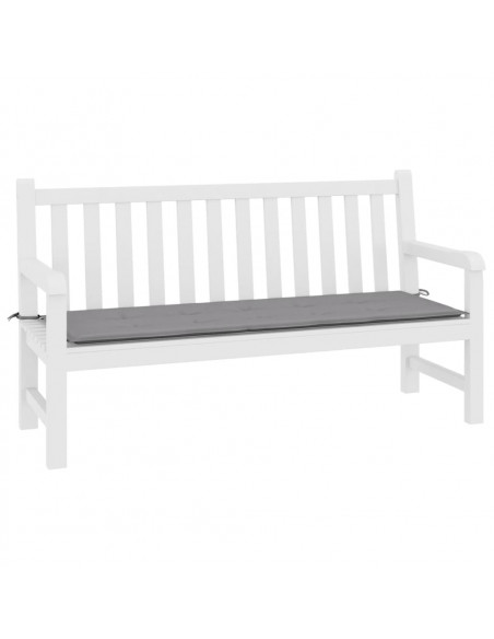 Cuscino per Panca Grigio 200x50x3 cm in Tessuto Oxford