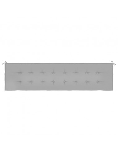 Cuscino per Panca Grigio 200x50x3 cm in Tessuto Oxford