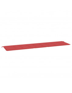 Cuscino per Panca Rosso 200x50x3 cm in Tessuto Oxford 2