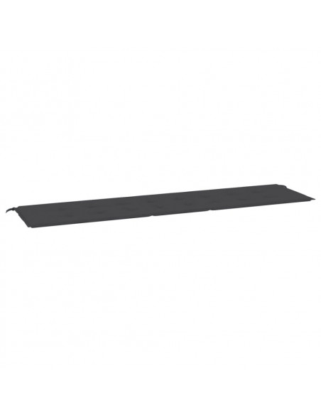 Cuscino per Panca Nero 200x50x3 cm in Tessuto Oxford