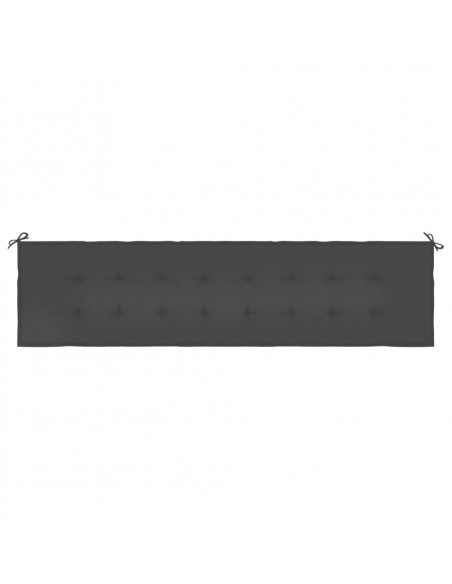 Cuscino per Panca Nero 200x50x3 cm in Tessuto Oxford