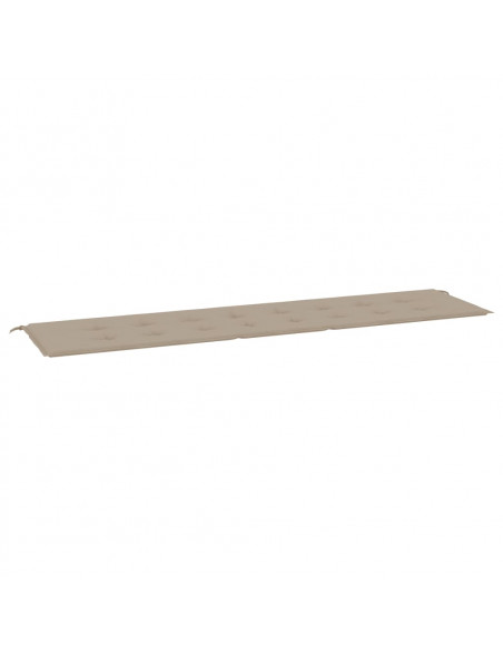 Cuscino per Panca Tortora 200x50x3 cm in Tessuto Oxford