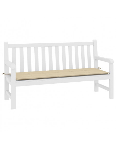 Cuscino per Panca Beige 200x50x3 cm in Tessuto Oxford