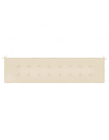 Cuscino per Panca Beige 200x50x3 cm in Tessuto Oxford