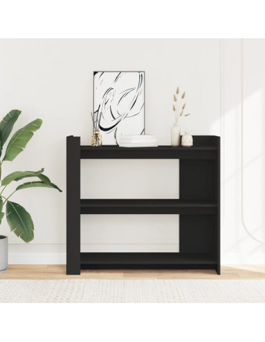Tavolino Consolle Nero 100x35x90 cm in Legno Multistrato