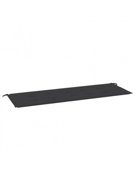 Cuscino per Panca Nero 150x50x3 cm in Tessuto Oxford