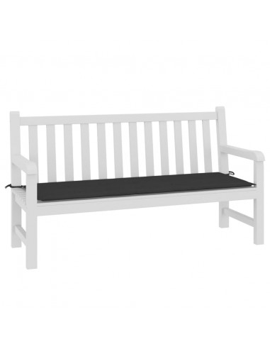 Cuscino per Panca Nero 150x50x3 cm in Tessuto Oxford