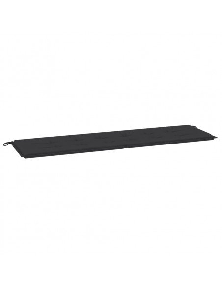 Cuscino per Panca Nero 180x50x3 cm in Tessuto Oxford