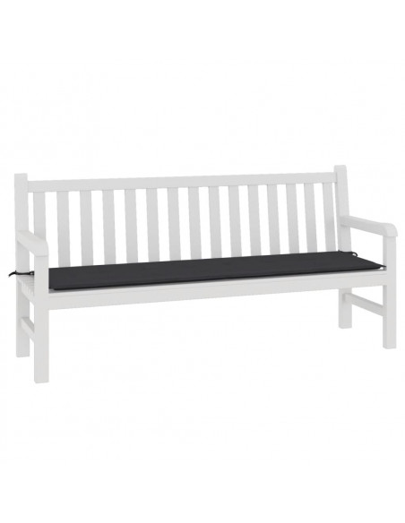 Cuscino per Panca Nero 180x50x3 cm in Tessuto Oxford
