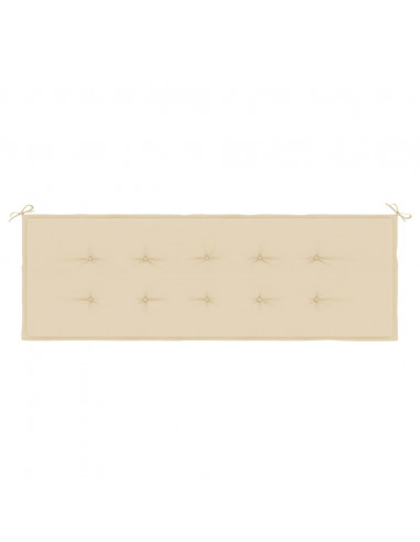 Cuscino per Panca Beige 150x50x3 cm in Tessuto Oxford