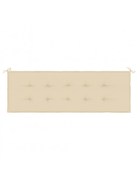Cuscino per Panca Beige 150x50x3 cm in Tessuto Oxford