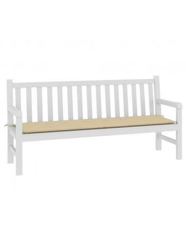 Cuscino per Panca Beige 180x50x3 cm in Tessuto Oxford