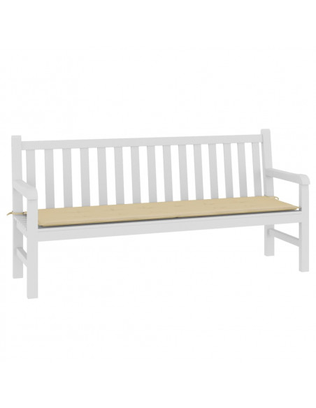 Cuscino per Panca Beige 180x50x3 cm in Tessuto Oxford
