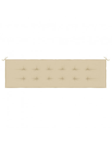 Cuscino per Panca Beige 180x50x3 cm in Tessuto Oxford