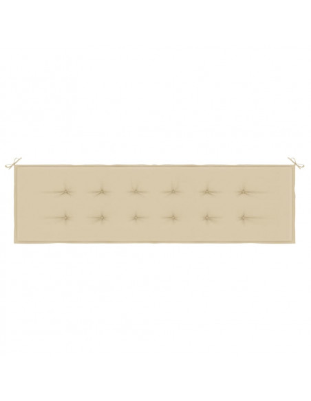 Cuscino per Panca Beige 180x50x3 cm in Tessuto Oxford