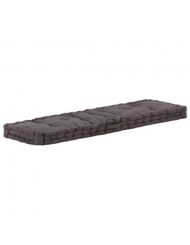 Cuscino per Pallet e Pavimento in Cotone 120x40x7 cm Antracite